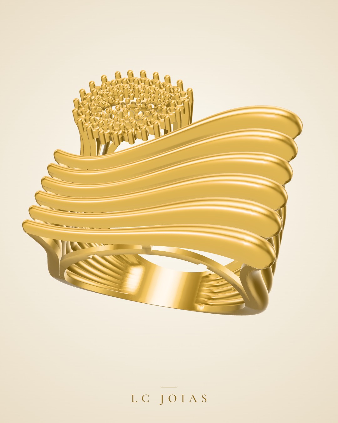 Anel 7047an em ouro