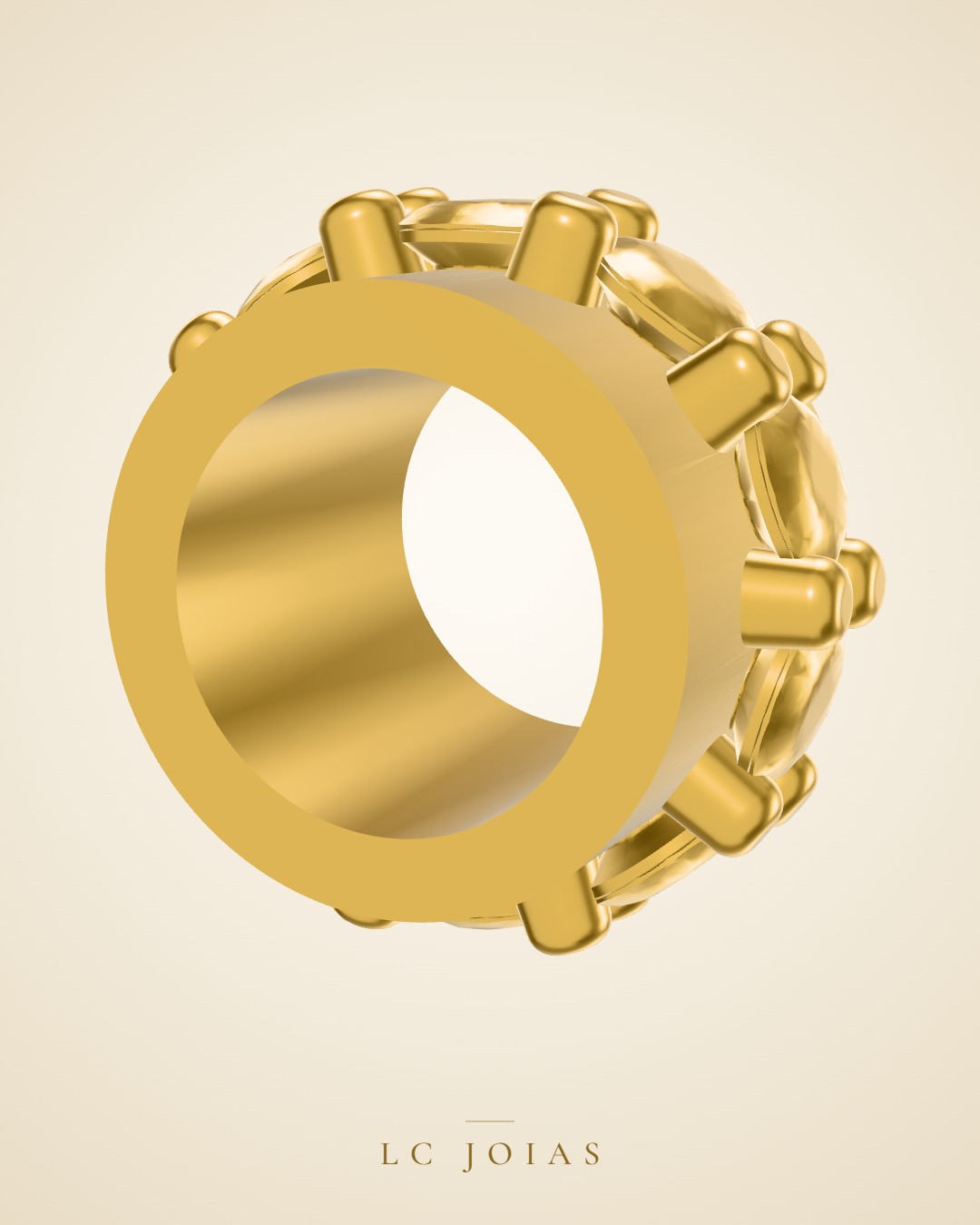 Colar aplique corrente (fazer 4 peças) em ouro