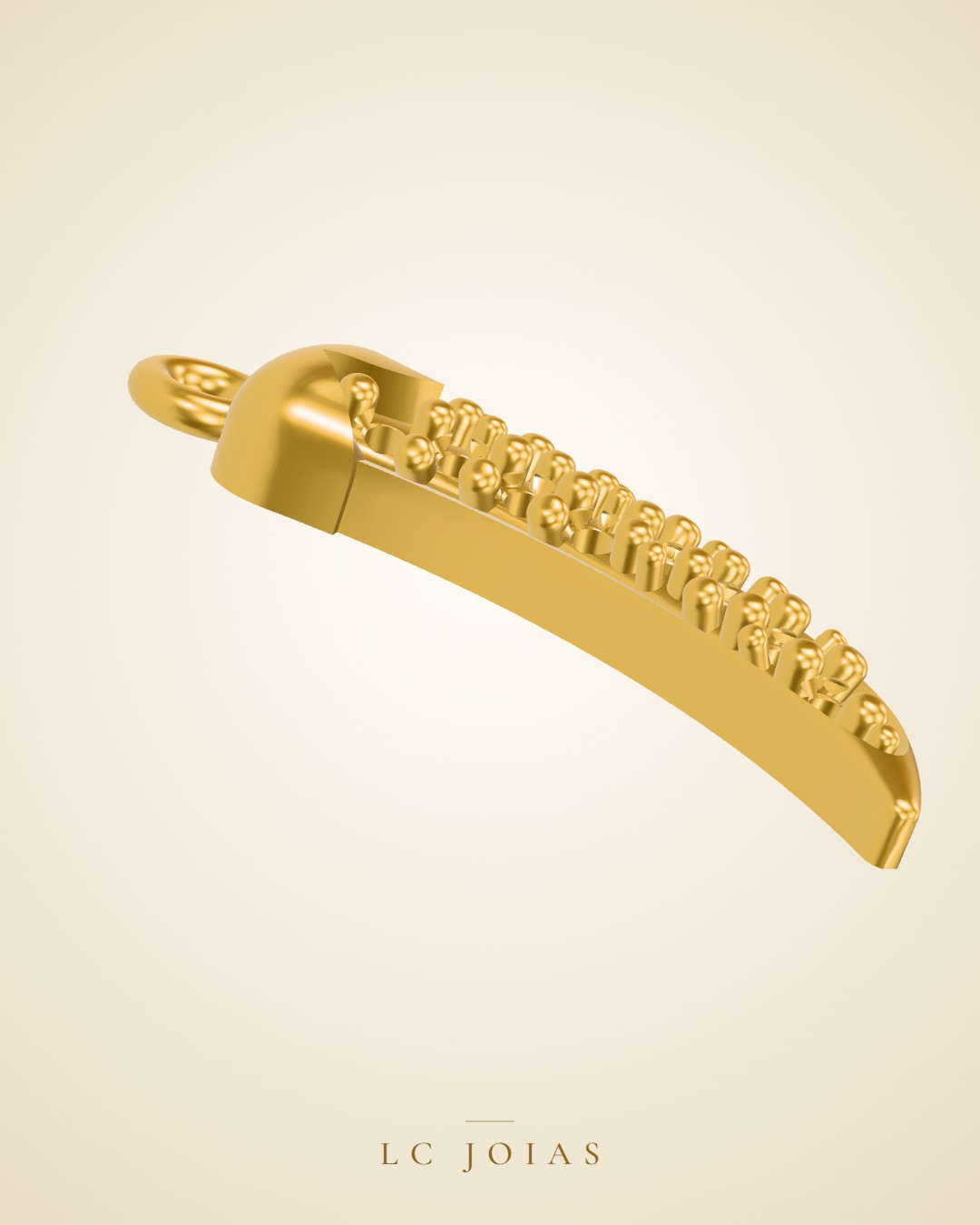 Berloque 1098 z ber pimenta em ouro
