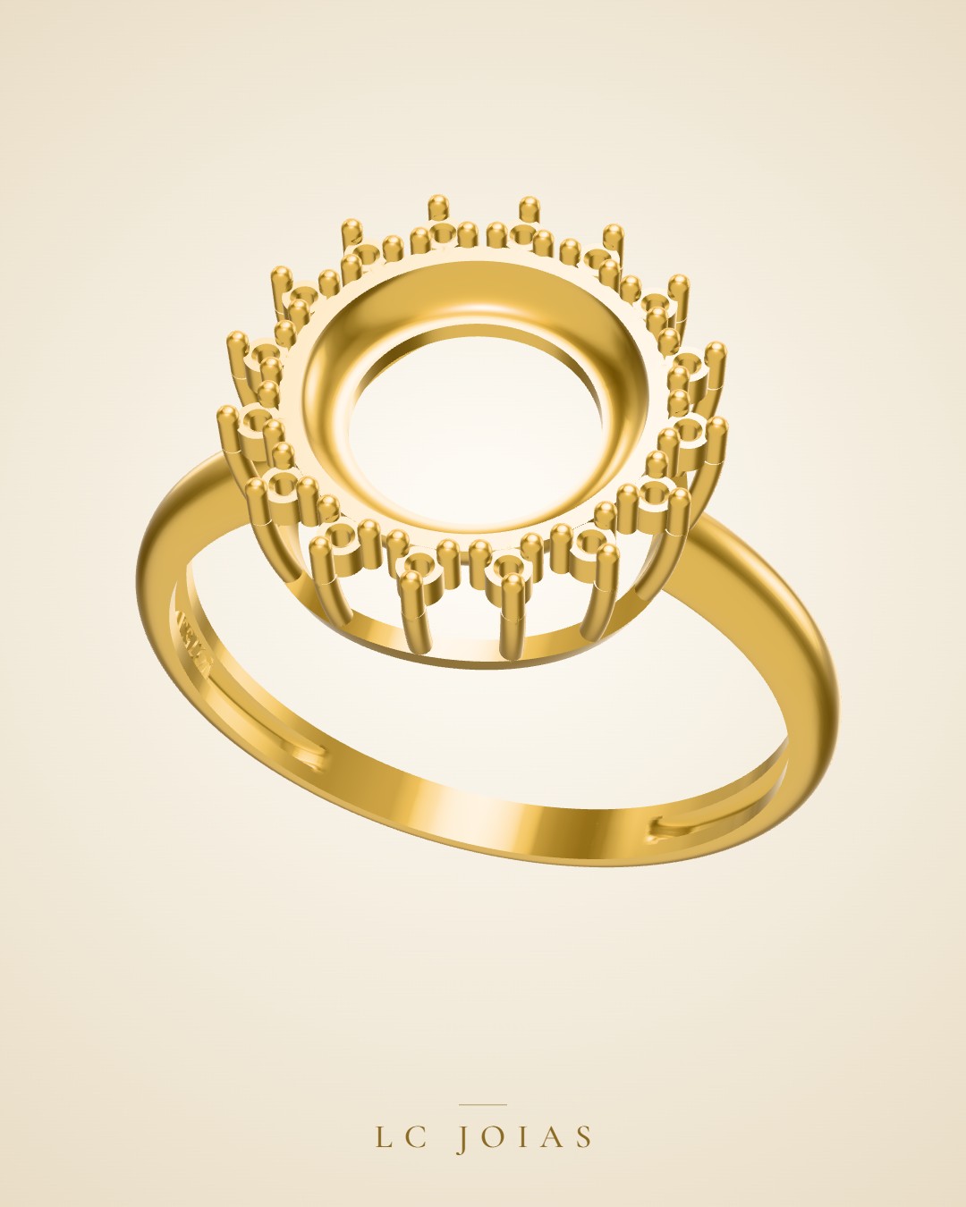 Anel 1518 z an em ouro