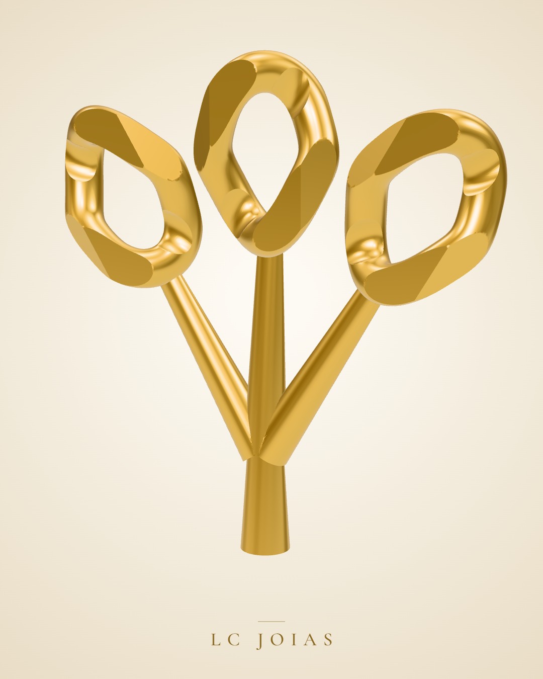 Colar 7 corrente em ouro