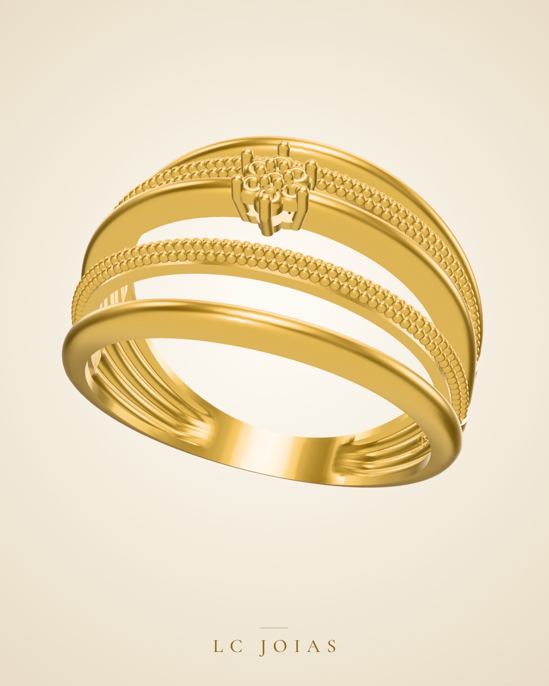 Anel 6912an em ouro