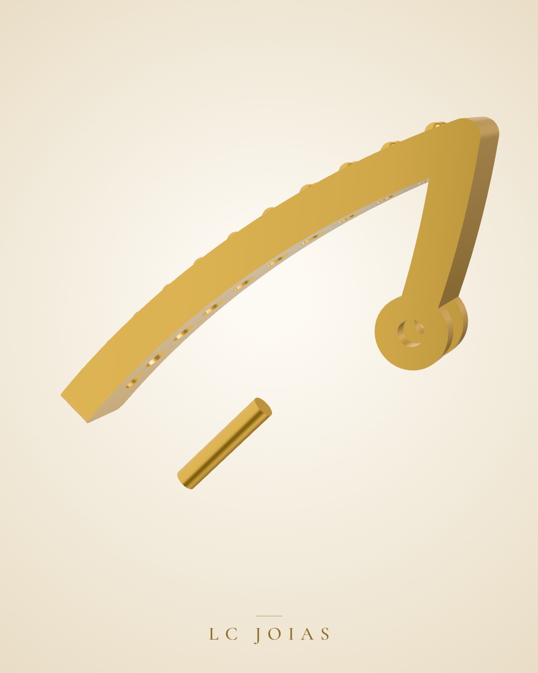 Brinco 8700 br b em ouro
