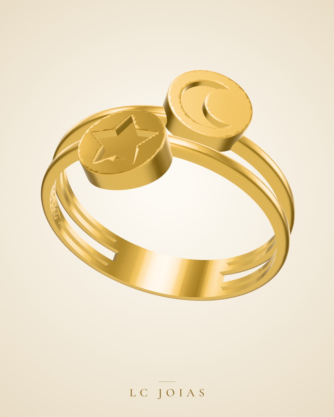 Anel 1829 an em ouro