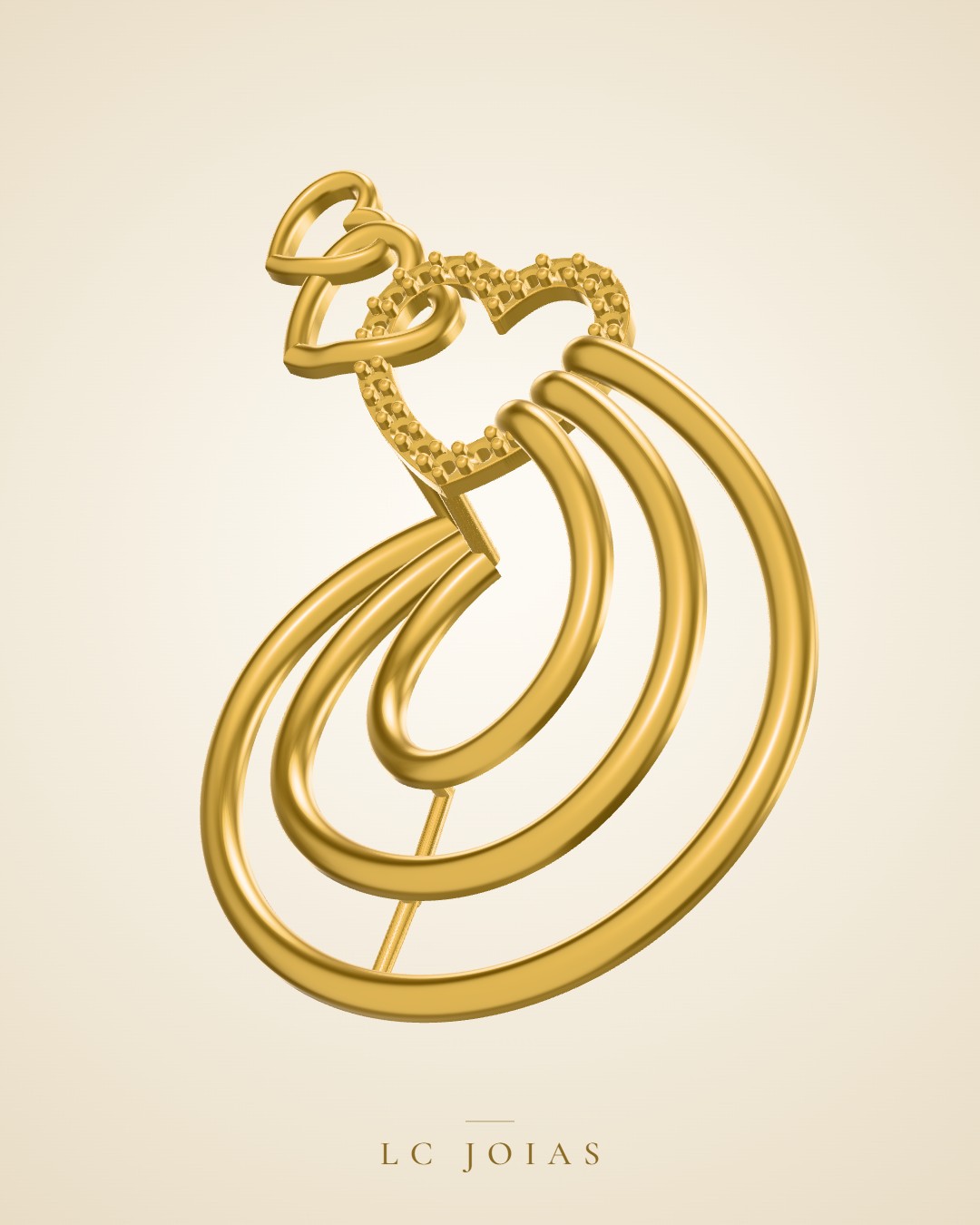 Brinco 7470 brespelho em ouro