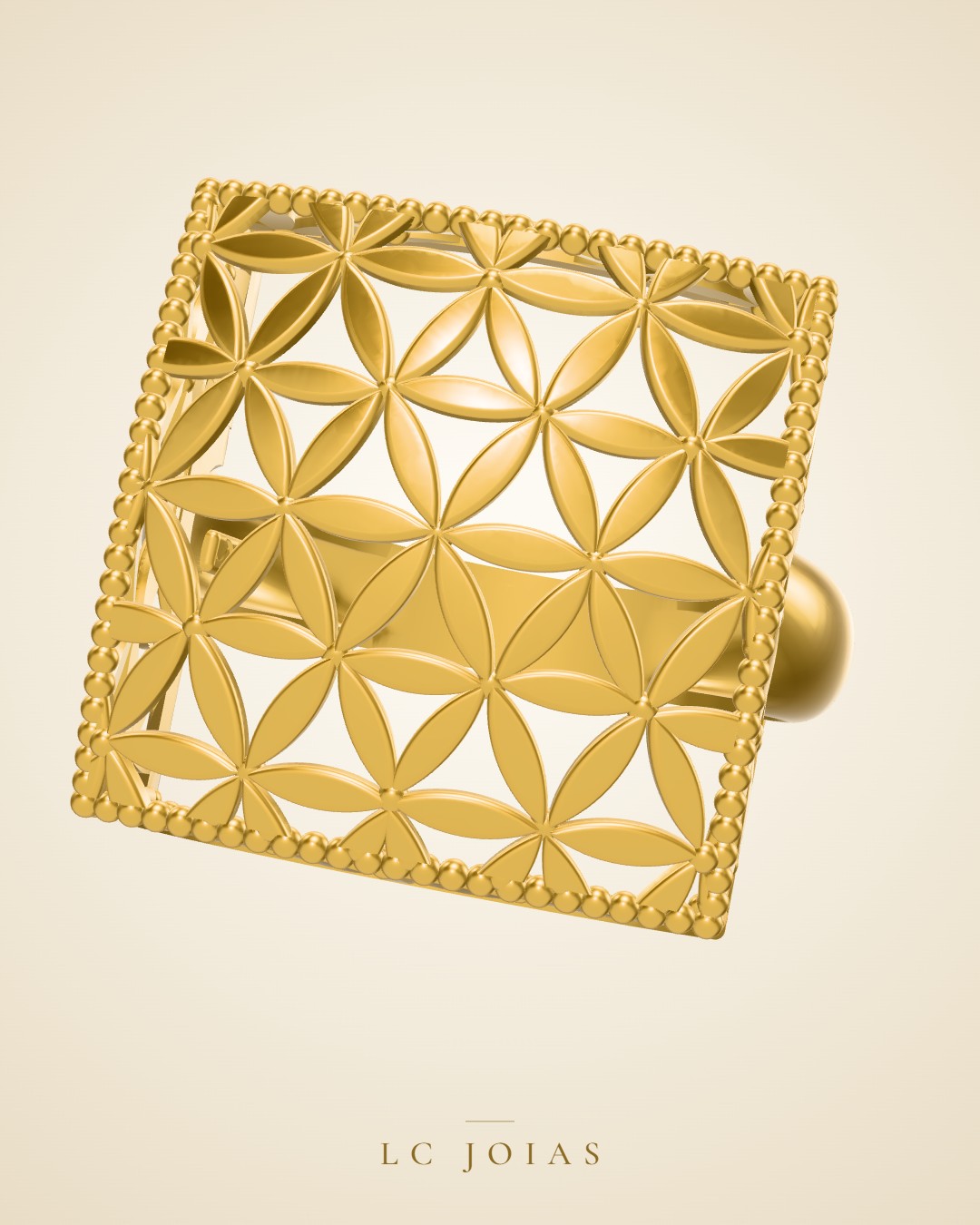 Anel 1344 z an g em ouro