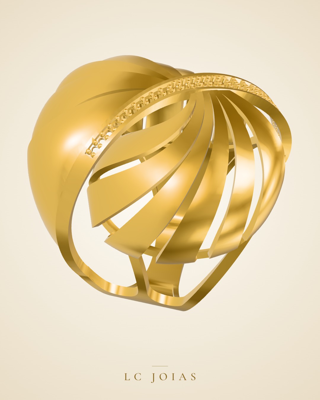 Anel 7502an em ouro