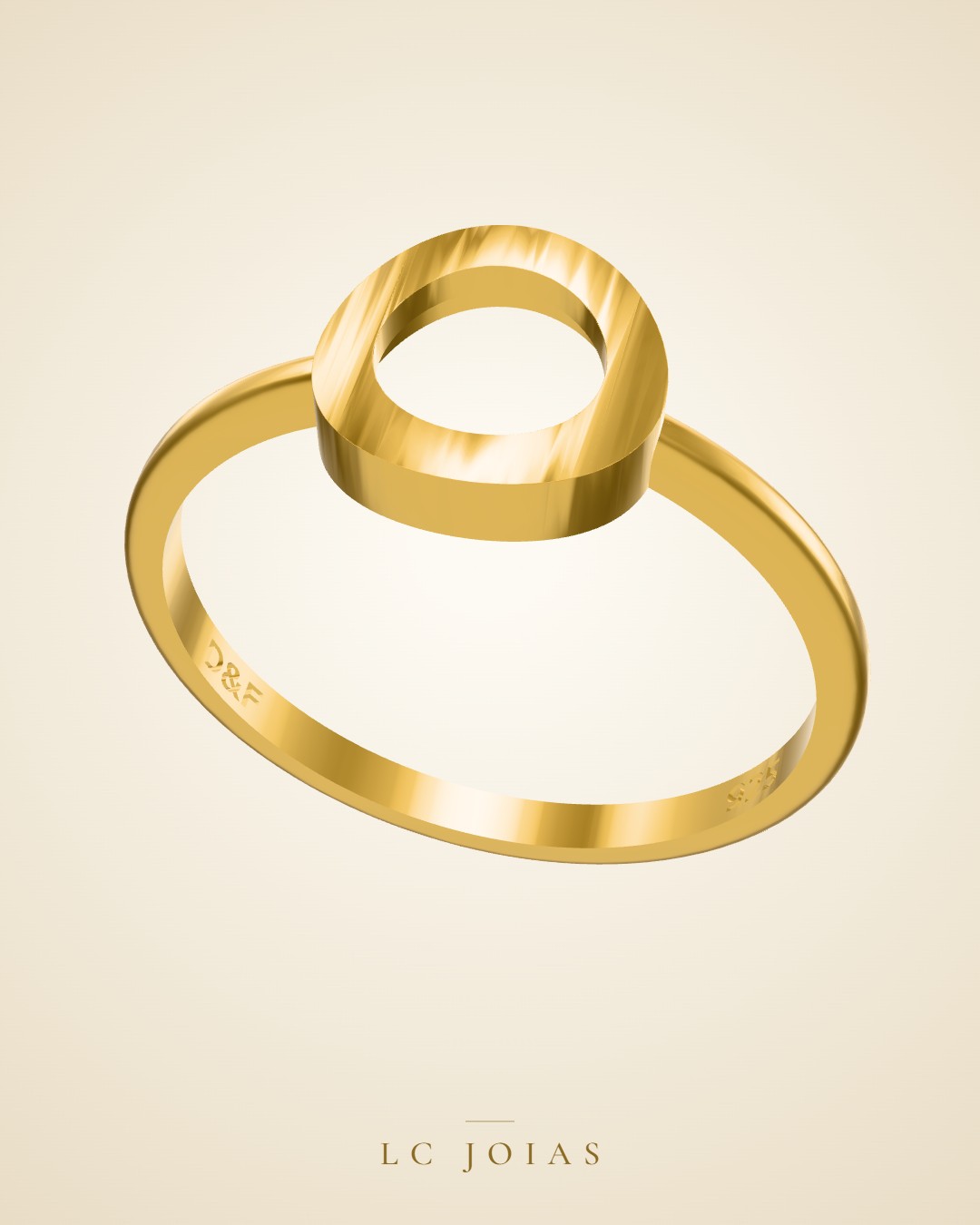 Anel ag 1917 an n16 em ouro