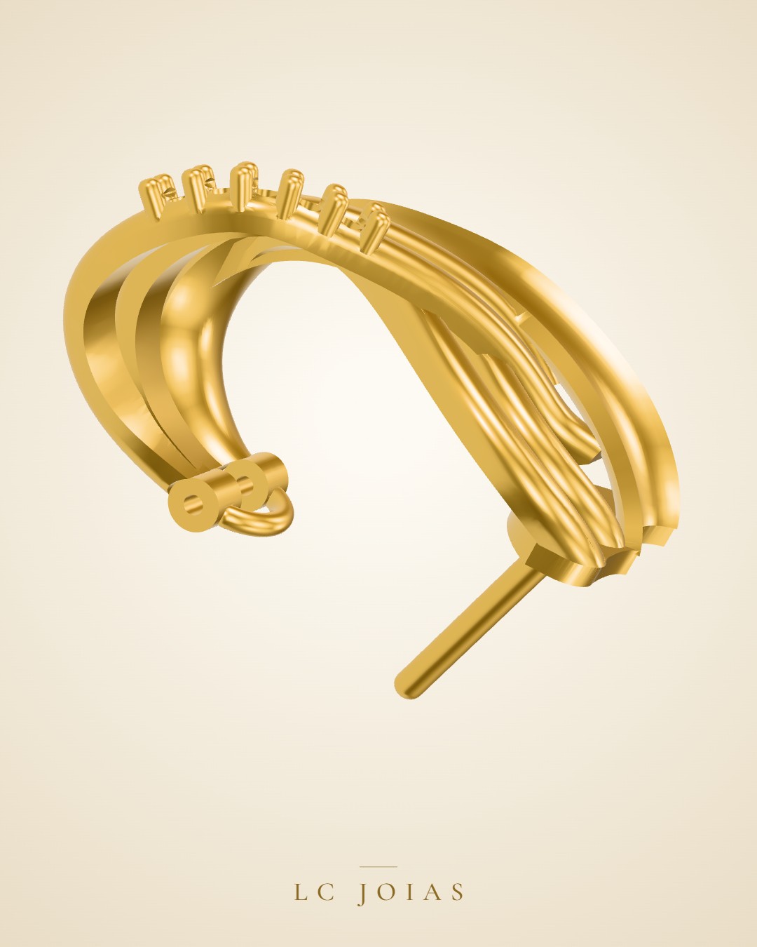 Brinco 8336 br espelho em ouro