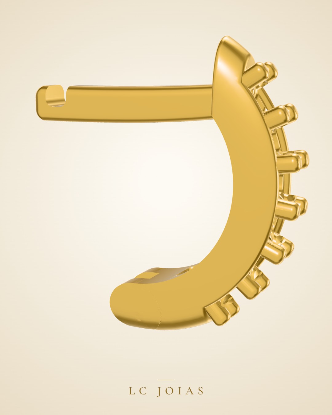 Brinco d 0126 br 8mm em ouro