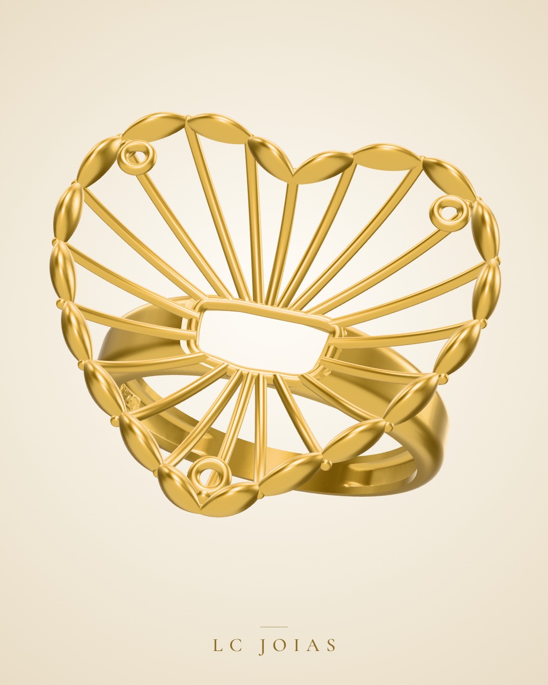 Anel 1575 z an em ouro