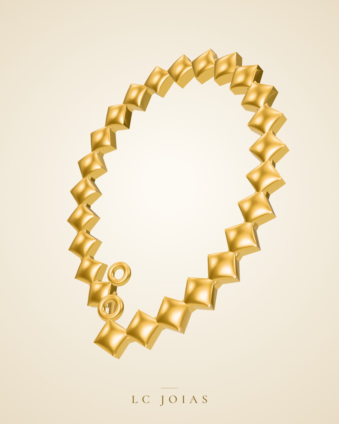 Brinco 7499 bra espelho em ouro