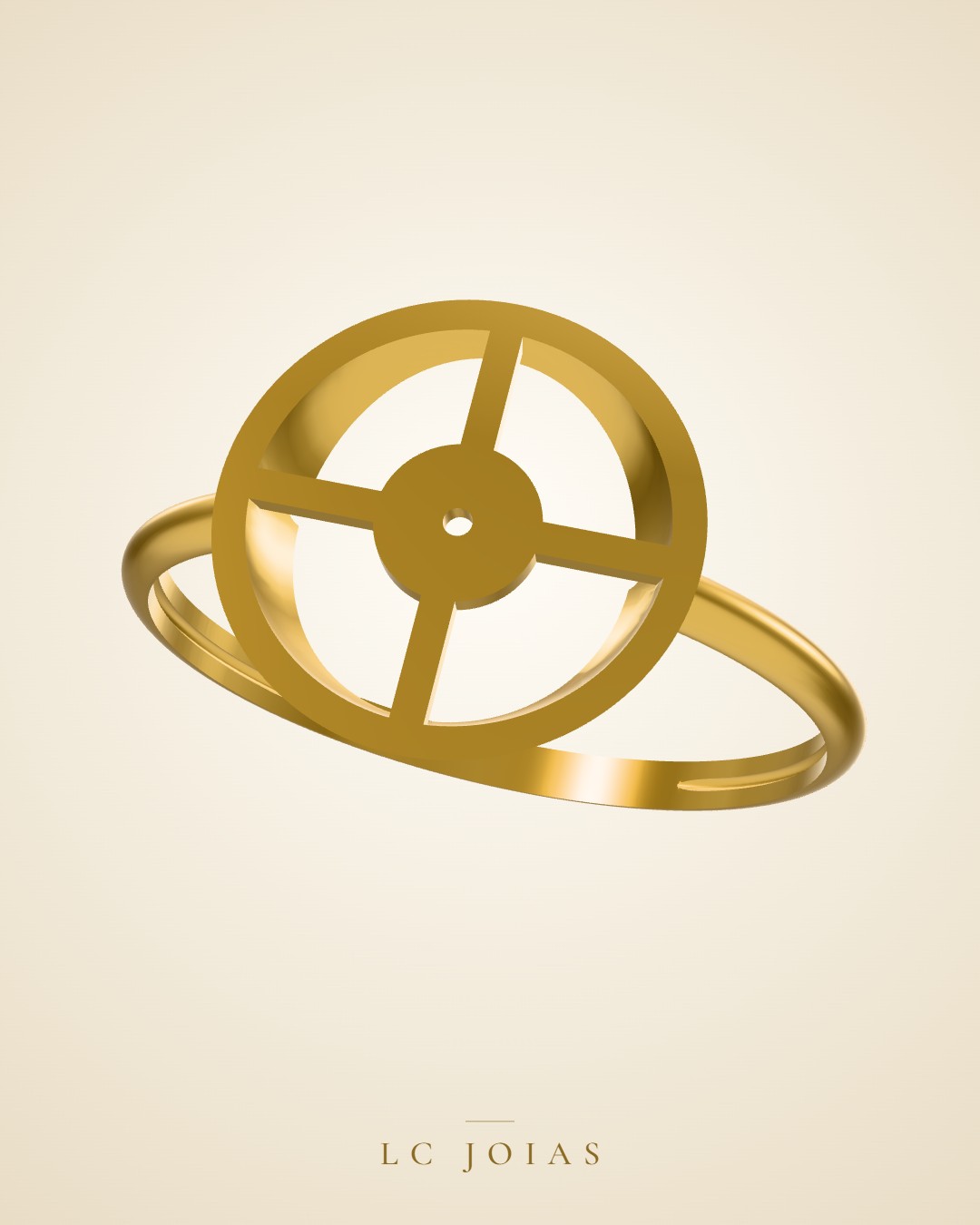 Anel 6876 aro anel em ouro