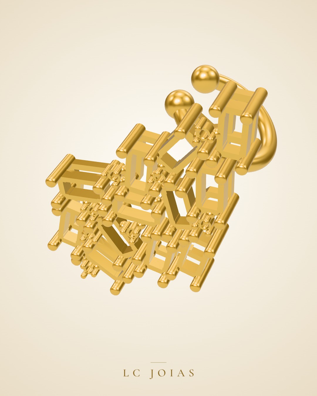 Brinco 8437 br lado b em ouro