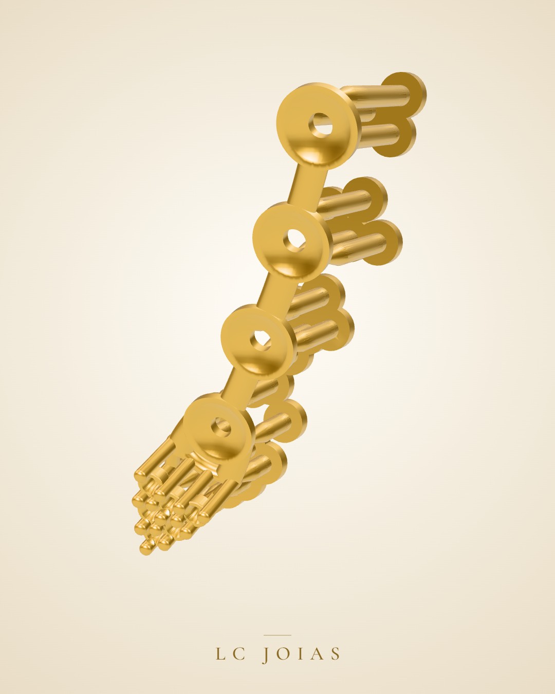 Brinco 7454 br espelho em ouro