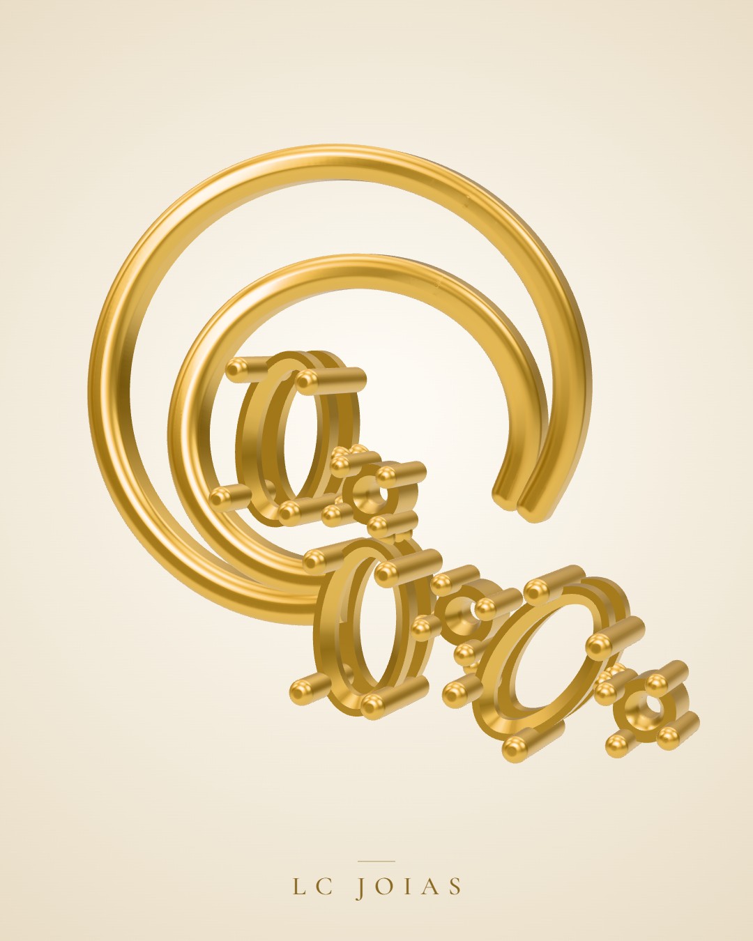 Brinco 1532 br b em ouro