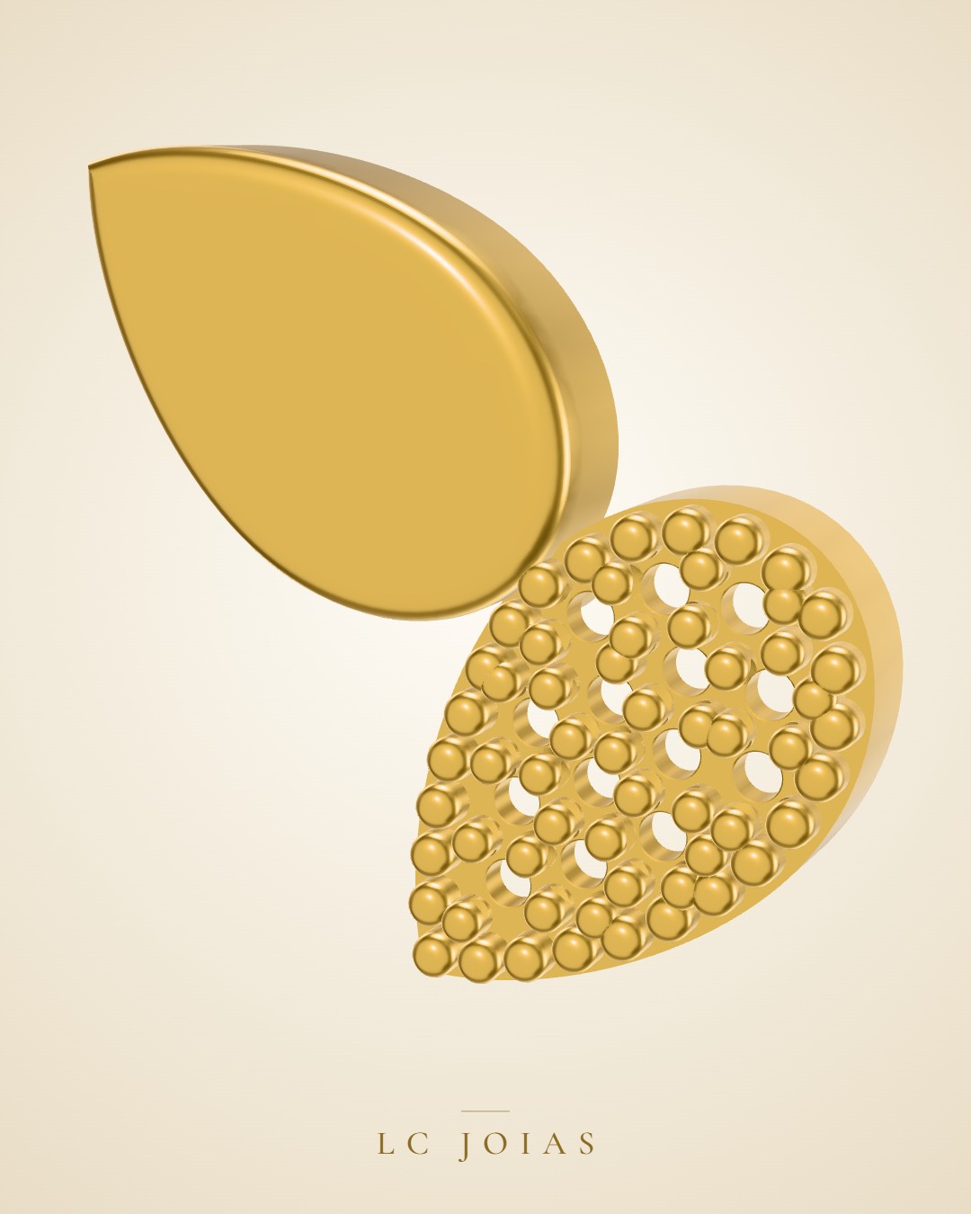 Brinco 1824 br lado a em ouro