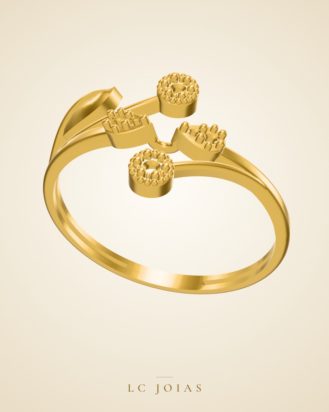Anel lr 141 an em ouro