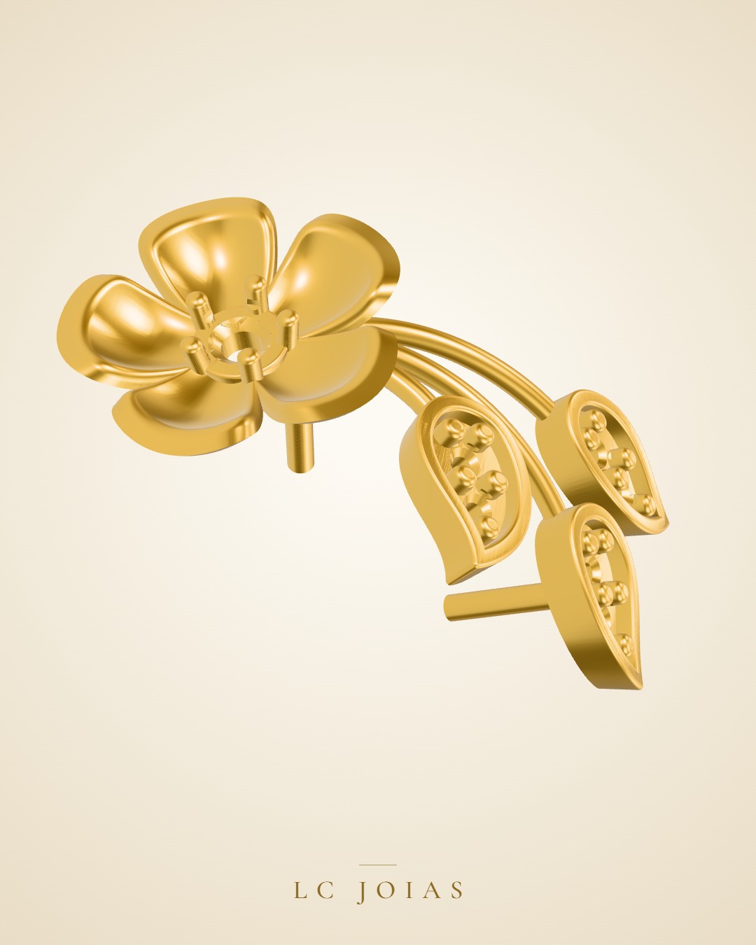 Anel 7630 an aplique em ouro
