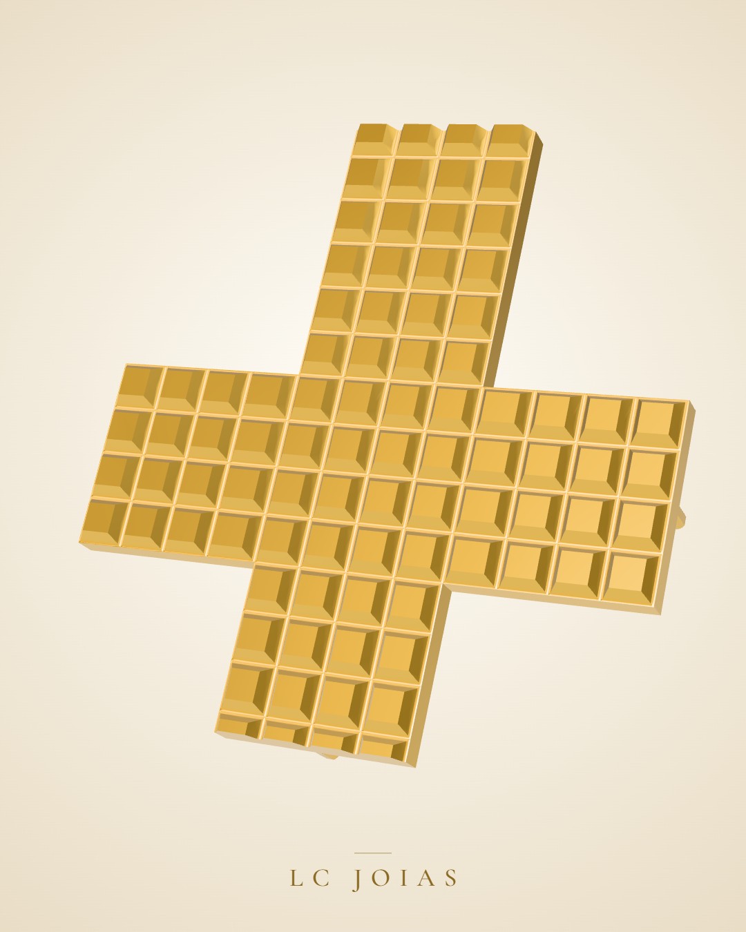 Pingente 08 pg aplique em ouro