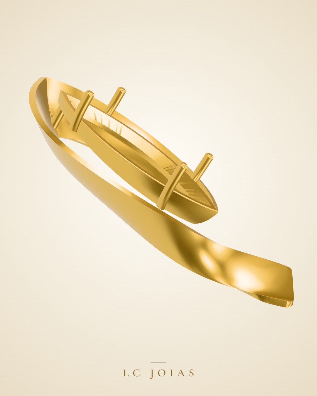 Brinco 7615 br rose espelho em ouro