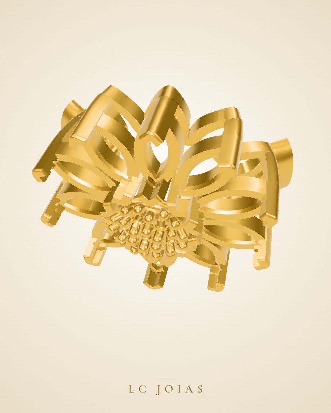 Anel 0816 z an em ouro