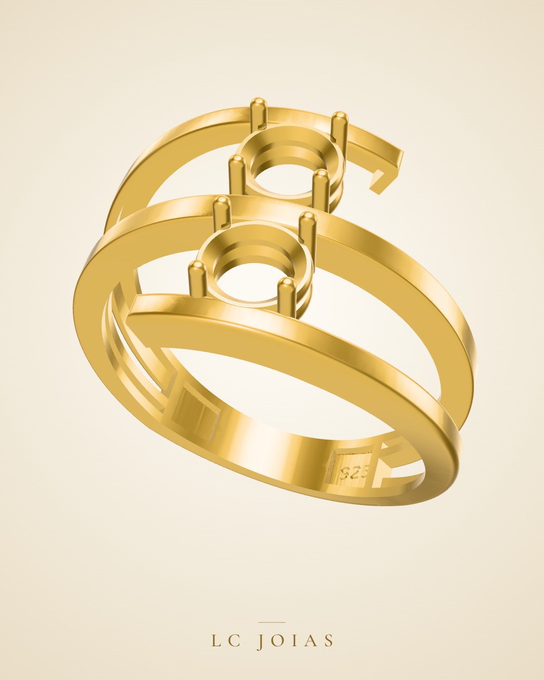 Anel ag 2360 an em ouro