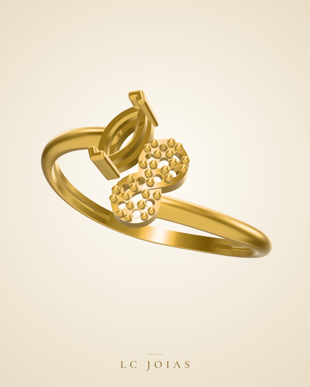 Anel 1190 z an em ouro
