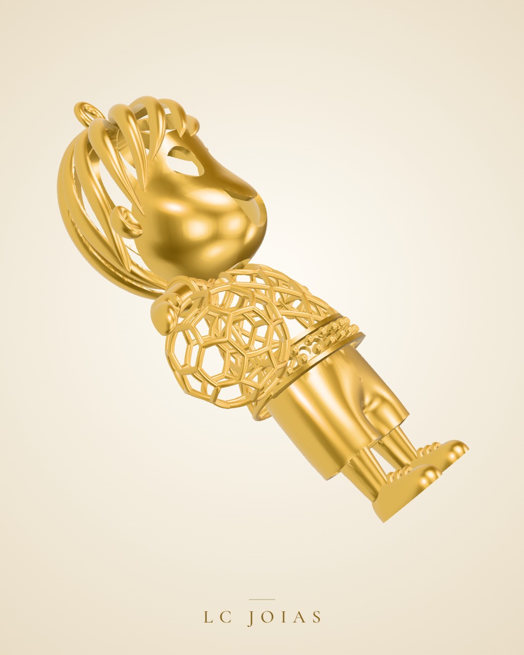 Pingente 7993 pd pg em ouro