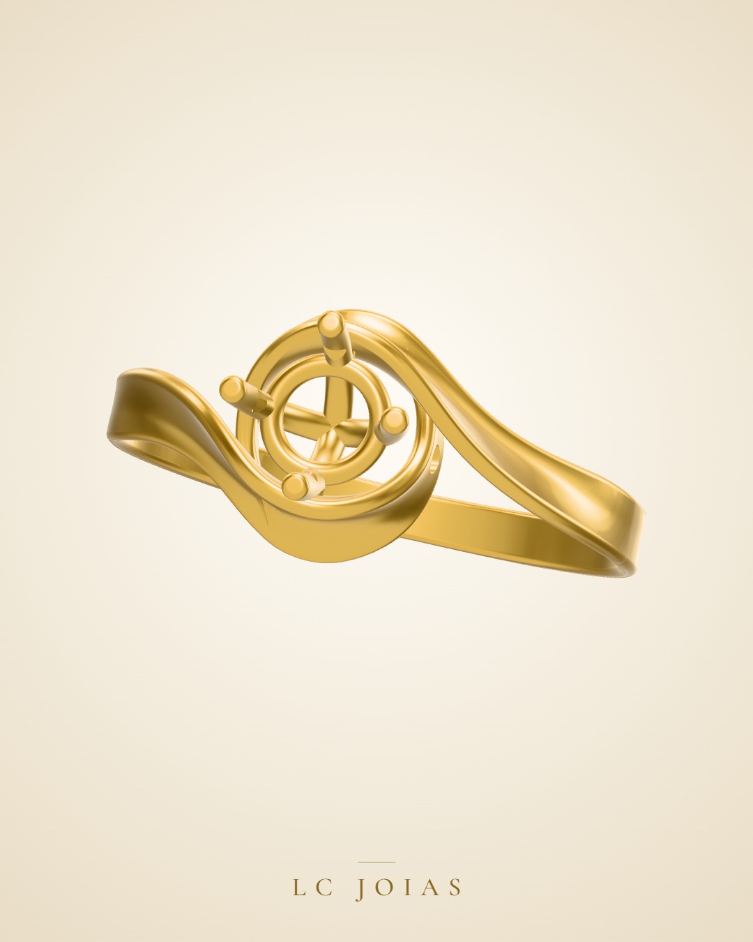 Anel 7874 an 3.5 em ouro