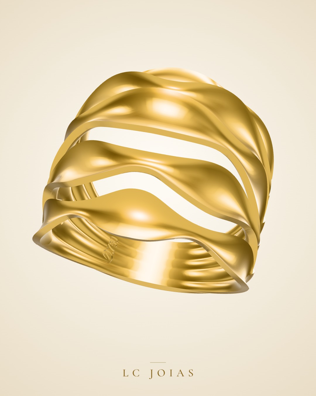 Anel 6291an em ouro