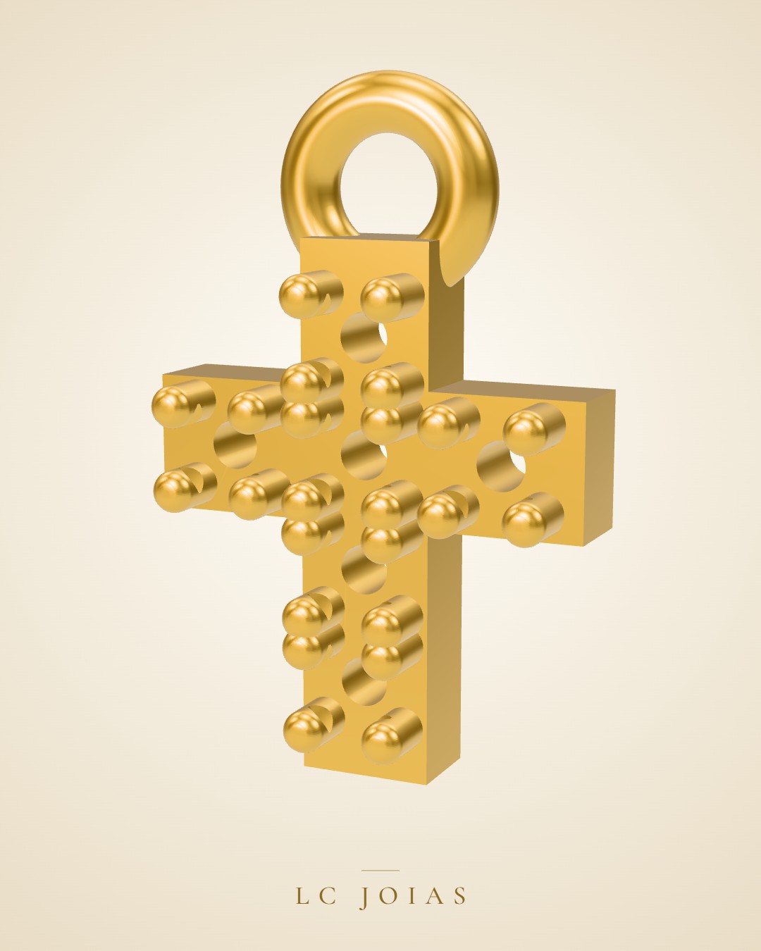 Pingente religioso 8636 cruz em ouro