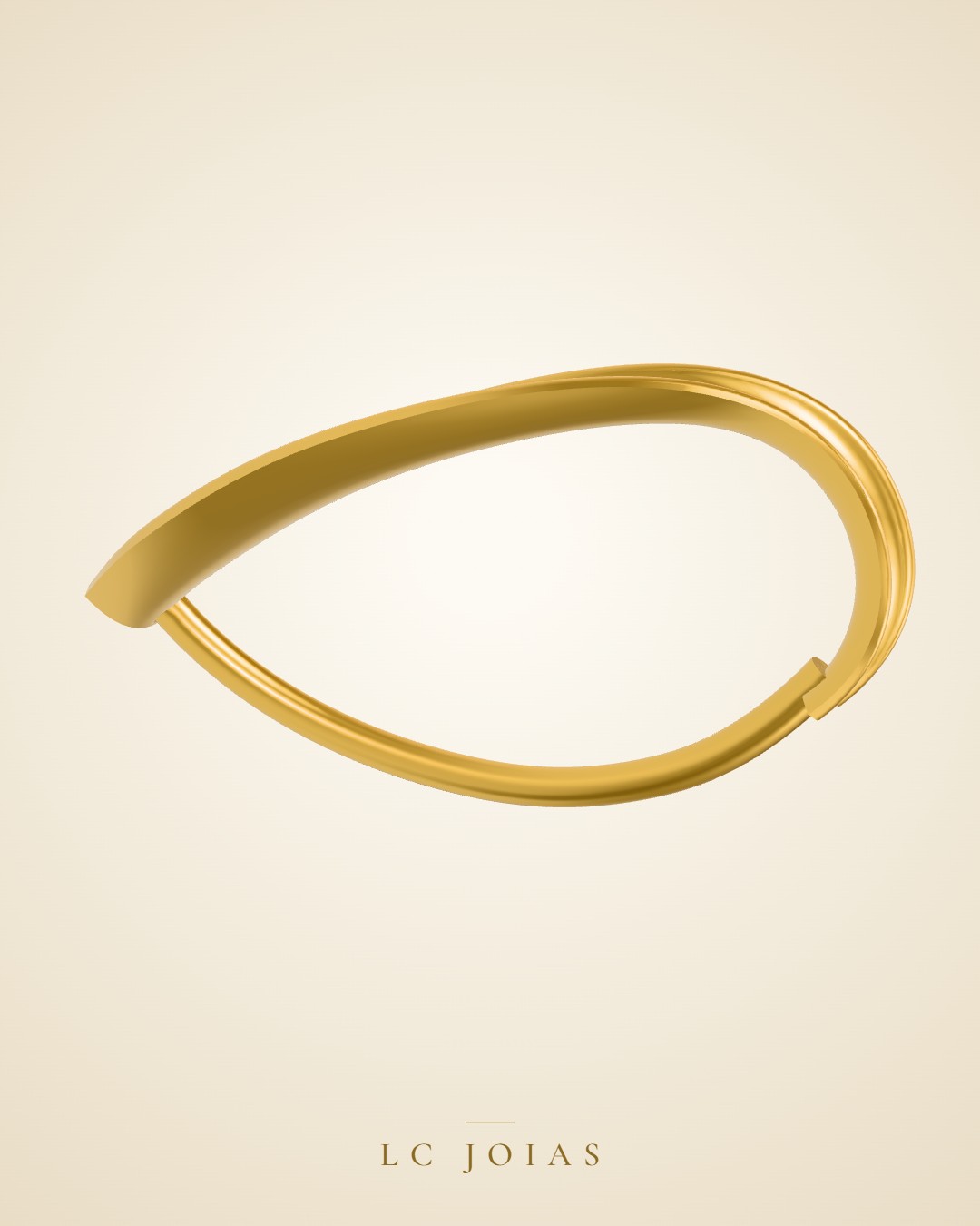 Brinco 8329 br b espelho em ouro