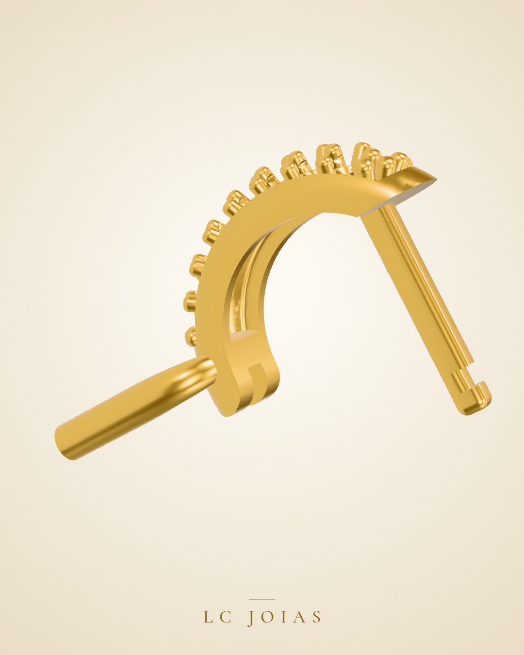 Brinco d 0127 br 10 mm s em ouro