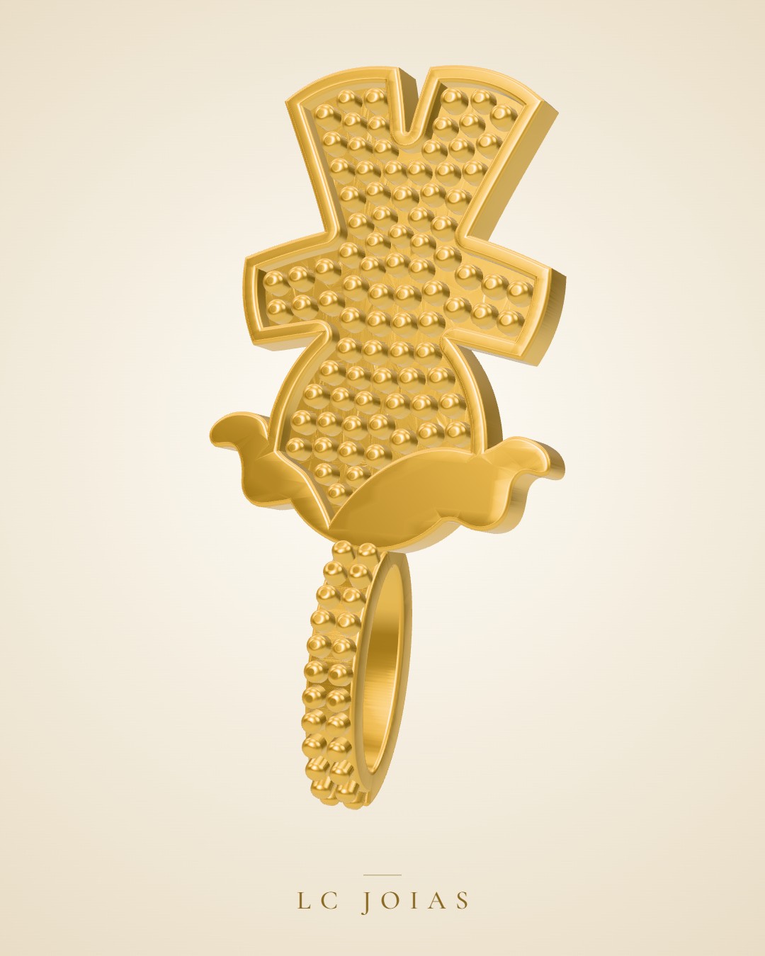 Pingente 1086 pg menina em ouro