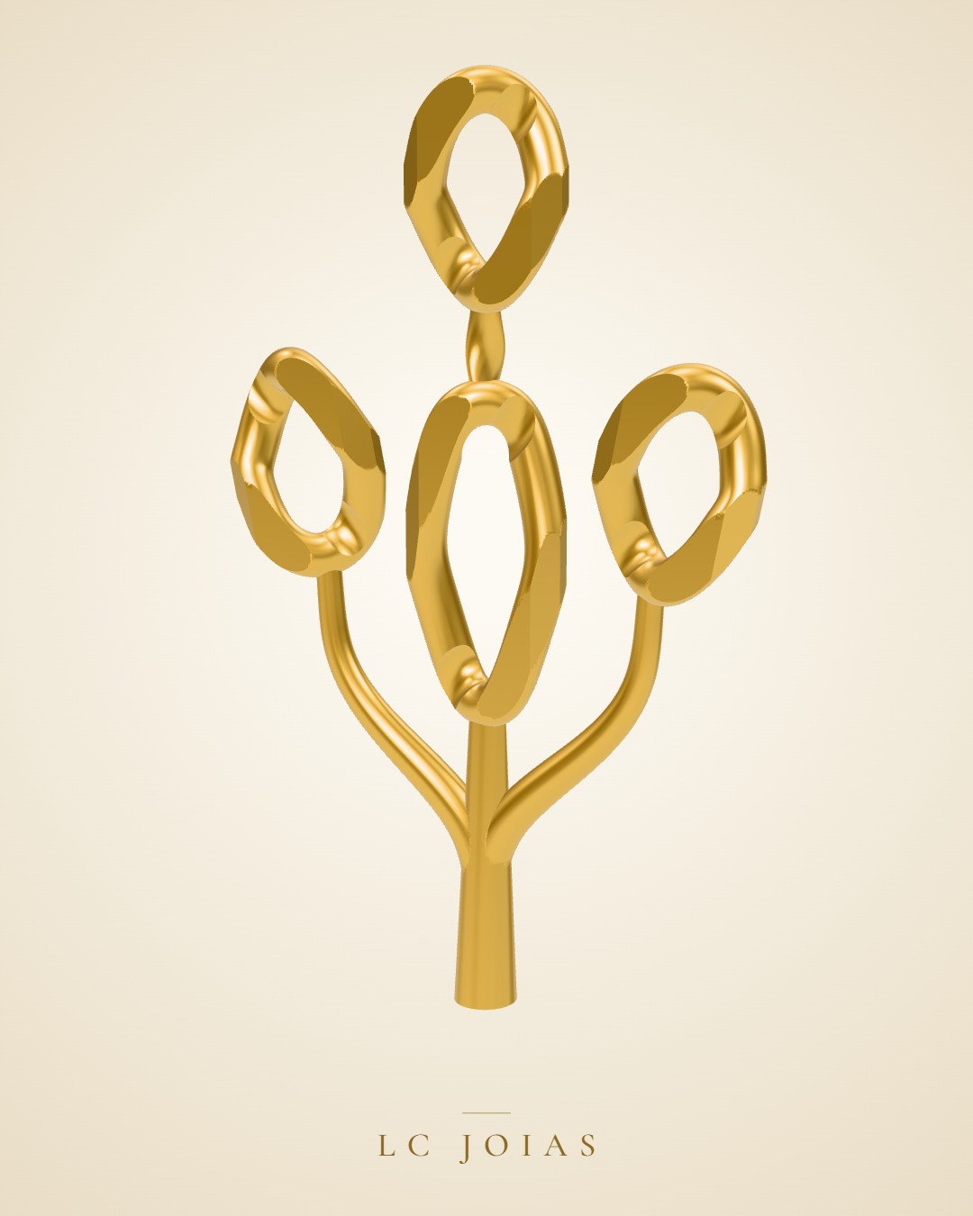 Colar 12 corrente em ouro
