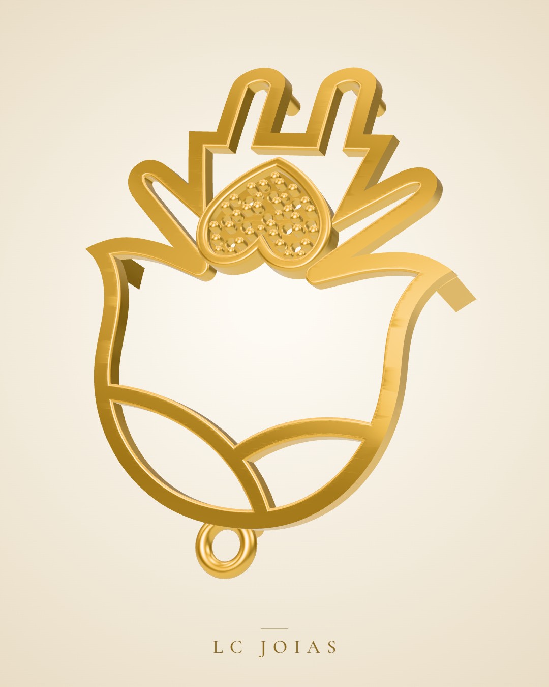 Pingente 7799 pg em ouro