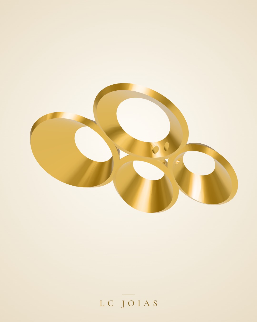 Brinco mirrored copy of 6834 br em ouro