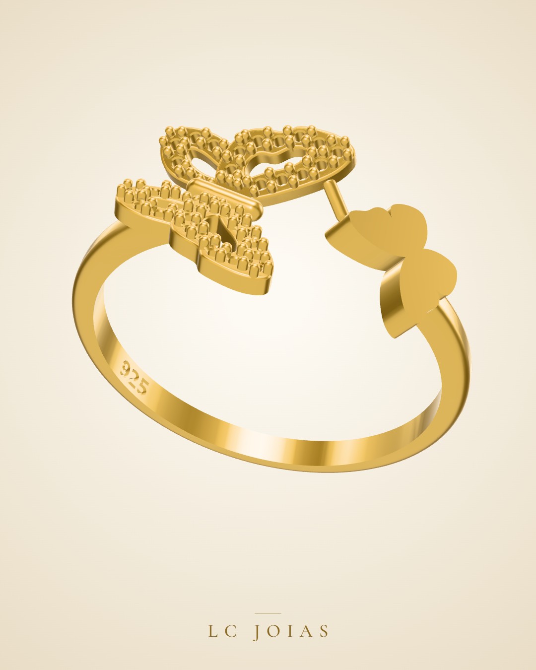 Anel ag 2329 an em ouro