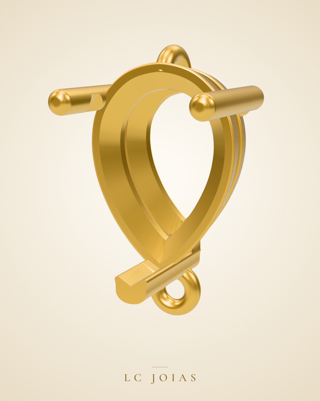 Pingente 7366 pg 02 gota em ouro