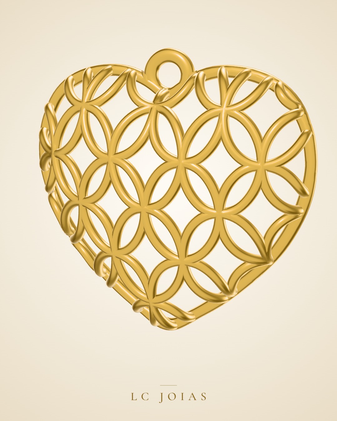 Pingente d 0075 pg meia face p em ouro