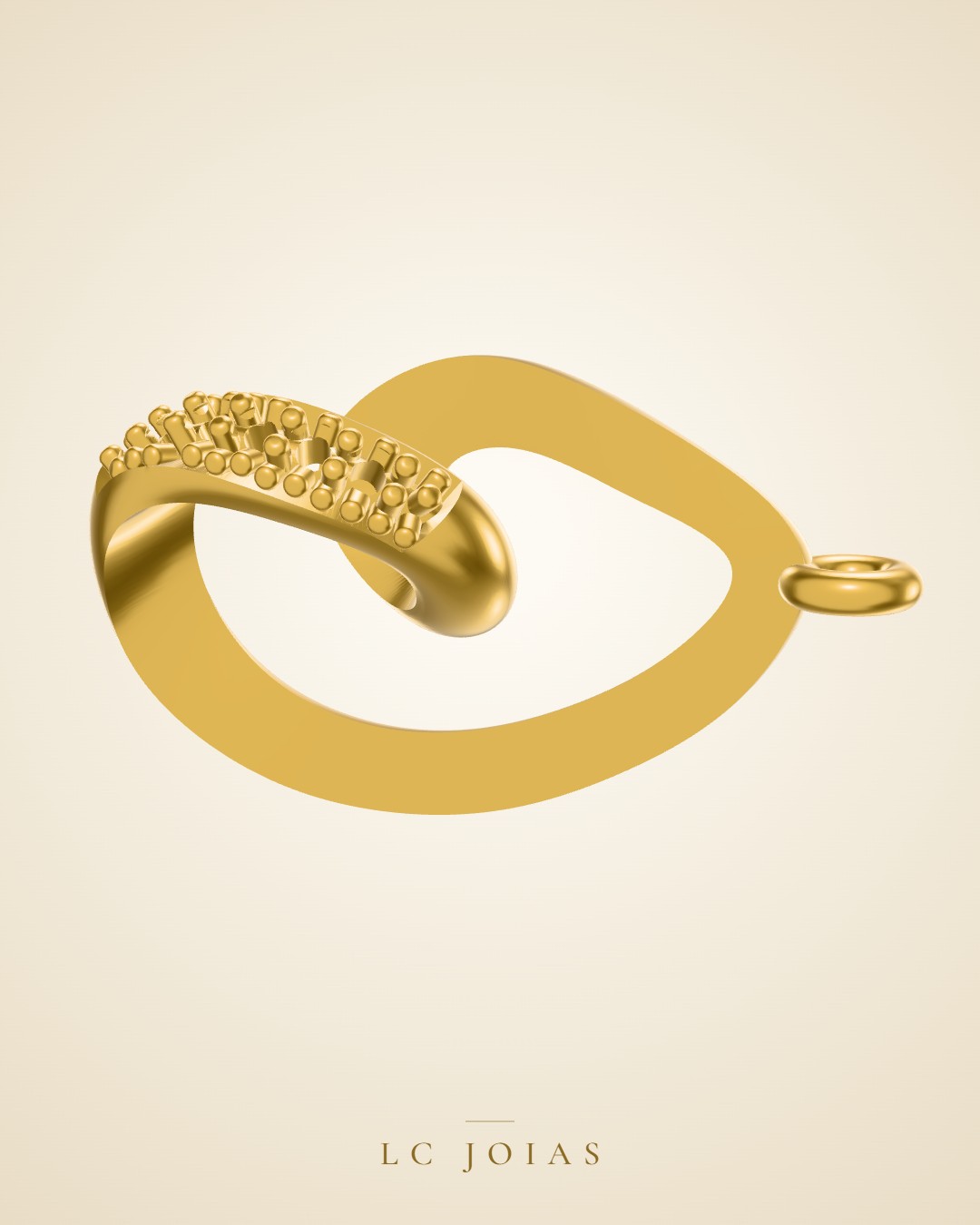 Brinco 6223br cima em ouro
