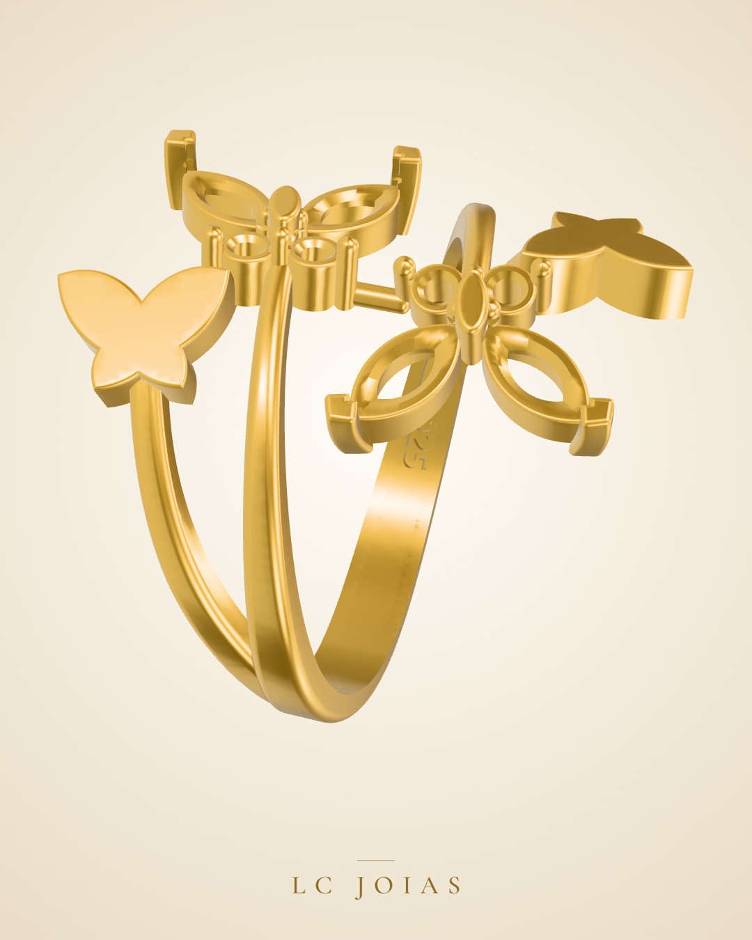 Anel ag 2362 an em ouro