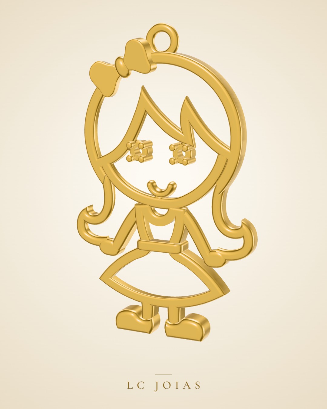 Pingente 1820 pg ma em ouro