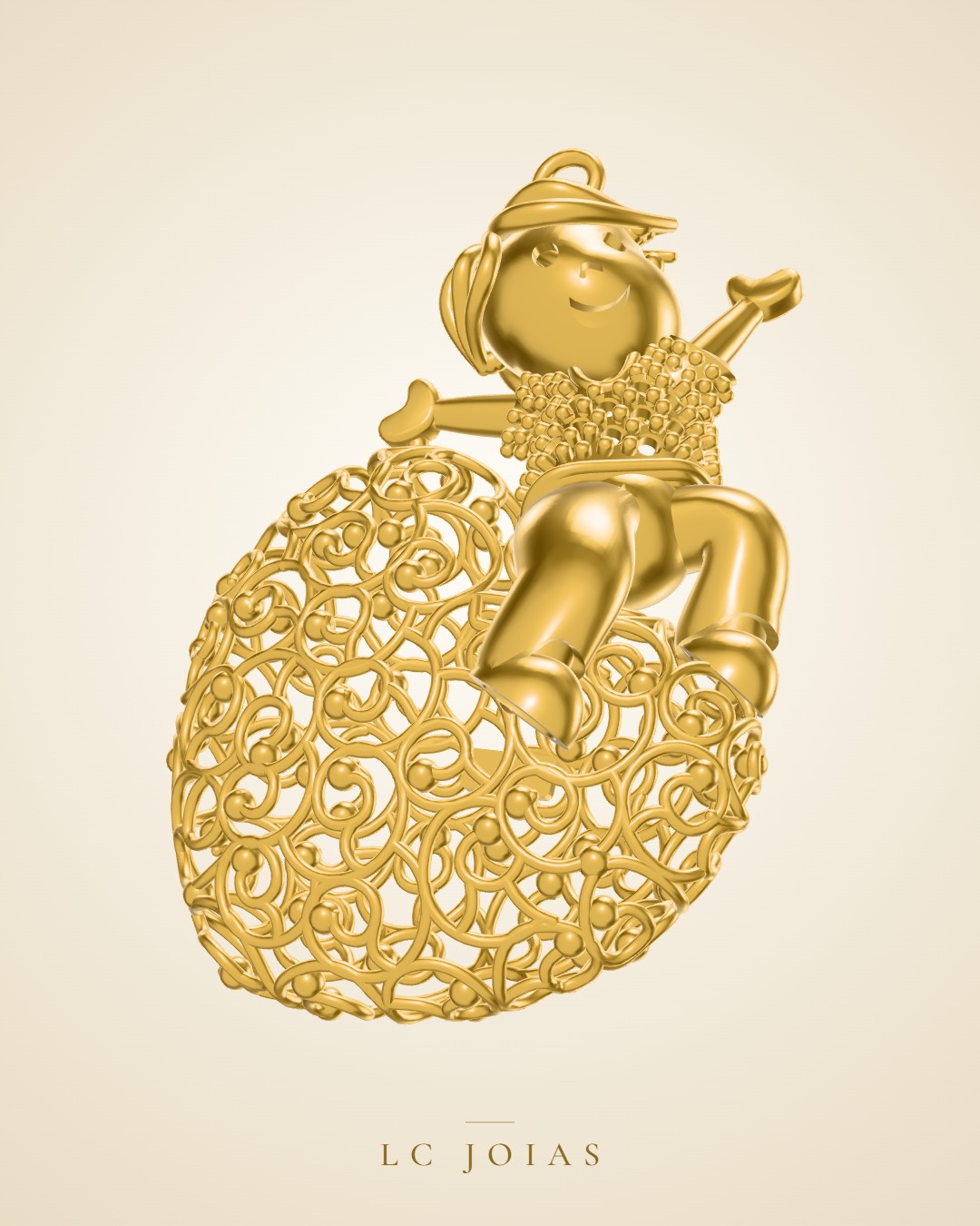 Pingente 8237 pg pd em ouro