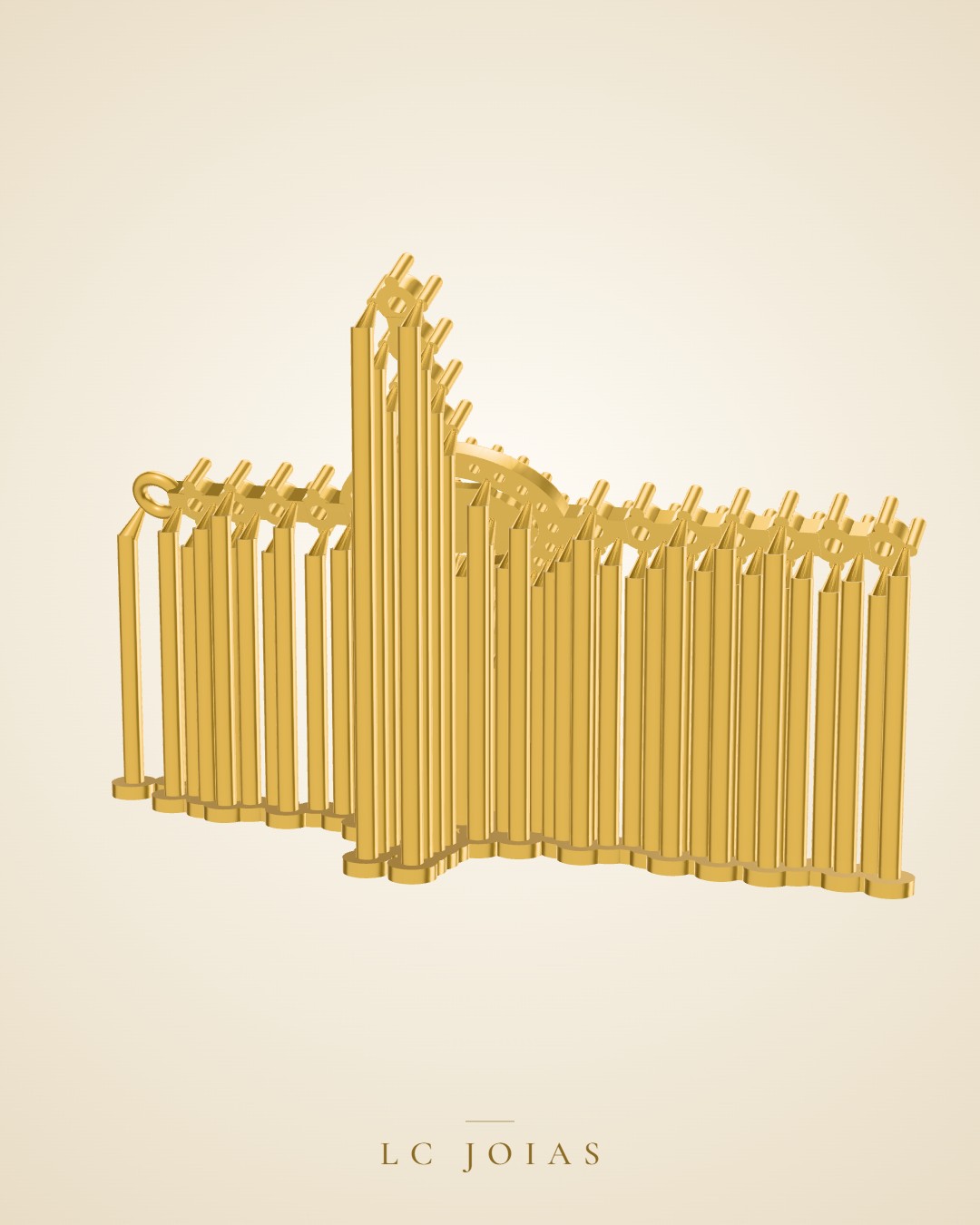 Pingente religioso cruz nova em ouro