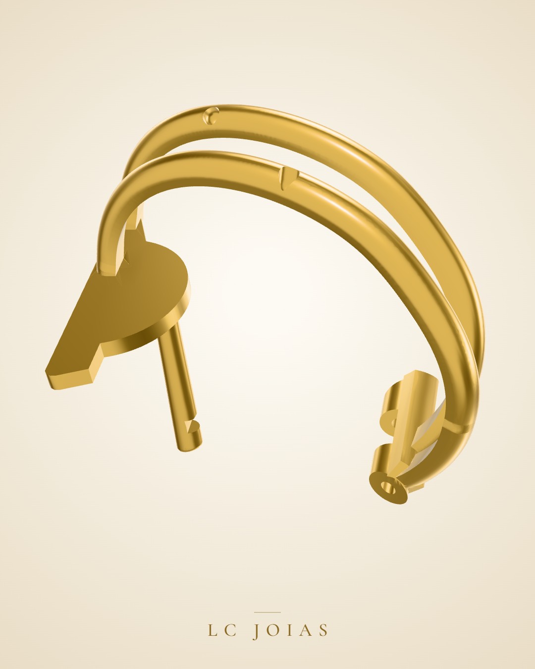 Brinco 8319 br espelho em ouro