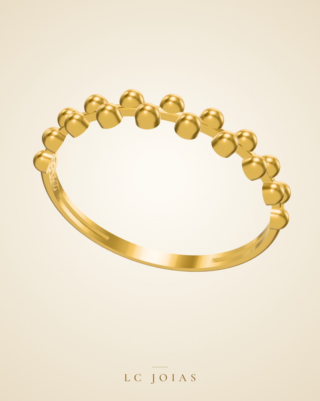 Anel 1875 an em ouro