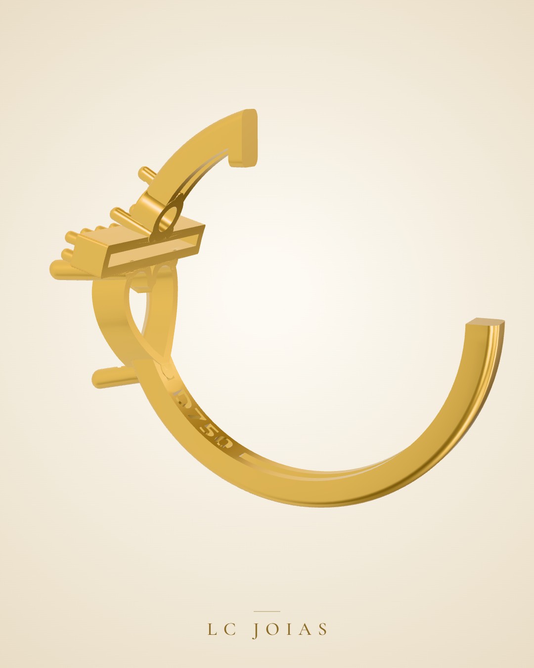 Brinco 8695 br em ouro