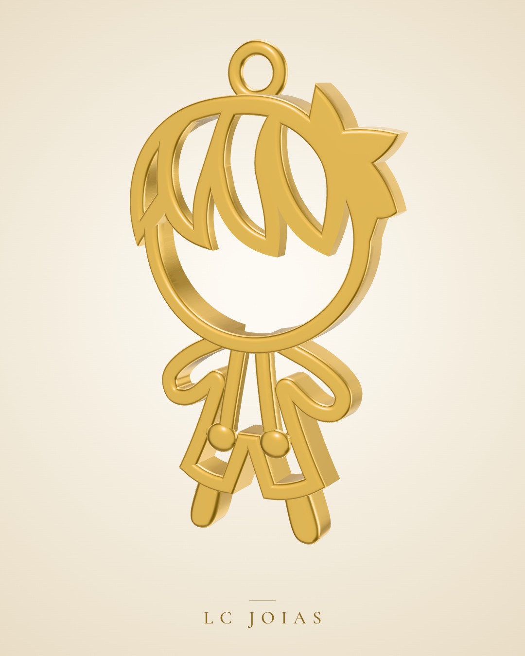 Pingente 1834 pg mo em ouro